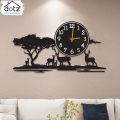 meadows diy wall clock, new stylis animal design wall clock, creative wall clocks, clock for guest room, stylish clock for TV lounge. 