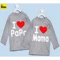 The Shop - Pack Of 2 Mama Papa Love T-Shirt For Boys & Girls Kids - Hg-Fs2 - Premium Quality, Stylish Kids' T-Shirts. 