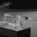 CAPONI Hot Men's Eye Glasses Frame Pure Titanium TR Anti Blue Light Glasses Simple Light Weight Classic Brand Spectacles JF22158. 