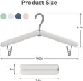 Foldable Travel Hangers, Portable Lightweight and Durable Collapsible Hanger with Clips for Clothes and Socks Multifunctional, Space Saving, Travel, Business Trip, Commercial, Outdoor. 