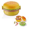 Kids Burger Shaped Lunch Box with Compartments BPA Free. 