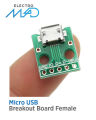 Micro USB Female B Type Breakout Board USB to DIP 2.54mm. 