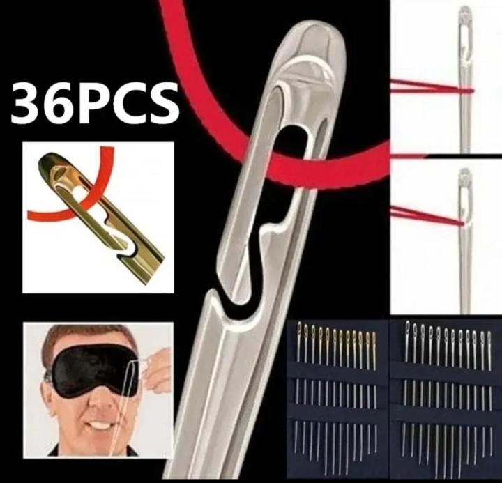 12Pcs%20Blind%20Needle%20Elderly%20Needle-side%20Hole%20Hand%20Household%20Sewing%20Stainless%20Steel%20Sewing%20Needless%20Threading%20Diy%20Jewelry%20-%20Image%208