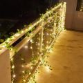 BOSTON'S STORE LED Fairy Lights with Artificial Plant Leaves bail with 10 ft String, Hanging bail, Fairy Lights, Battery Operated, Perfect for Home, Wedding, and Room Wall and home Decoration. 