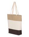 Vagile Heavy Canvas Tri-Color Fancy Canvas Tote Bags for Girls. 