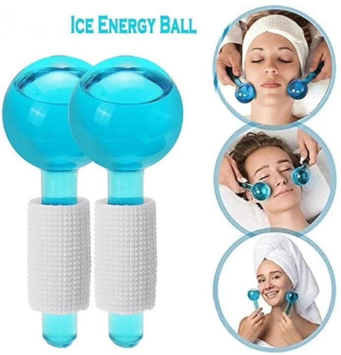 Skin Care 1 PC Beauty Crystal Ball Facial Ice Globe Smart Cool Roller Ball Face Roller Ball for Face Roller Ball Massage and Eyes Ice Ball Ice Globes Facial Roller