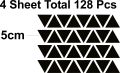 Black Triangle Wall Decals 2 Inch, 128 Pcs. 