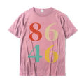 Vintage 86 46 anti Biden shirt funny anti Joe Biden T-shirt camisas print tops & Tees for men Cotton tshirts leisure couples. 