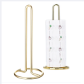 Kitchen Tissue Roll Holder- Tissue Dispenser -Gold -Color Tissue Stand Paper Towel Rack Kitchen Paper Roll Storage Holder Home Restaurant Dinner, Tissue Holder. 