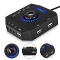 Phoinikas T10 Multi-Switch Usb Hub Audio Adapter External Stereo Card With 3.5 Mm Headphones And Microphone Jack Black. 