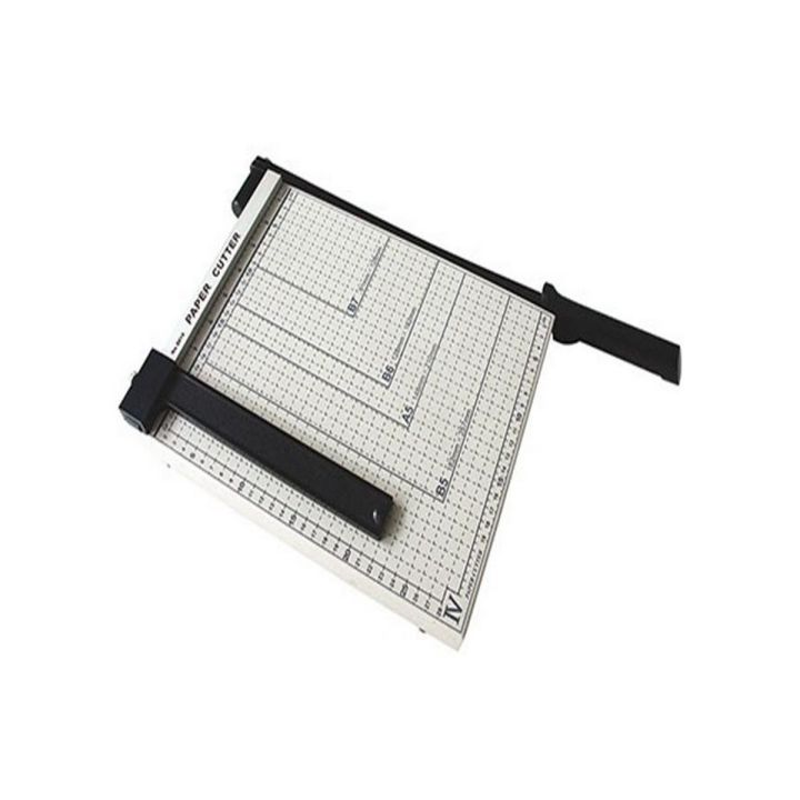 A4 Paper Trimmer / Paper Cutter, 12-sheet capacity for Home/Office (Steel Base) - White