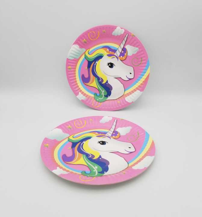 UNICORN THEME PAPER PLATES PACK OF 10 PAPER PLATES