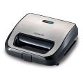 New Kenwood SMM02.000SI 3 in 1 Sandwich Maker (Sandwich, grill/griddle, waffle) - 750W - Black&Steel. 