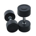 Pair Of Rubber Coated Dumbells - 3KG - Black. 