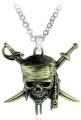 Captain Jack Sparrow Pirates Of The Caribbean Antique Necklace. 