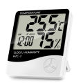 【Footprint】 Amshop LCD Clock Electronic Humidity Meter Digital Thermometer Hygrometer Alarm Clock. 