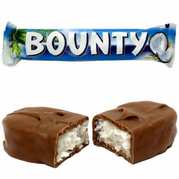 Bounty chocolate(24 in Pack)	Taste the difference of British chocolate direct fro UK Full Size Bars