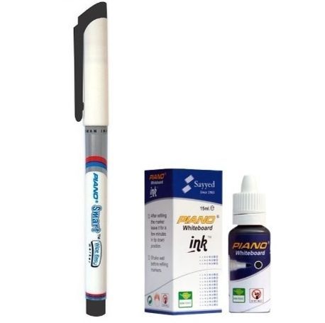 PIANO Smart Wipe Easy White Board Dry Erase Marker With Refilling ink for Whiteboard and Rewriting Books