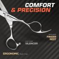 Fagaci Professional Hair Scissors 6” Extremely Sharp Blades, Fine Cutting Blades, Professional Hair Shears, Barber Scissors Set for Men and Women, Haircut Scissors Hair Kit. 