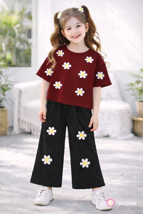 Kids%20Printed%20Suit%20T-Shirt%20&%20Flapper%20Set%20%7C%20Girls%20Summer%20Cotton%20Dress%20-%20Image%204