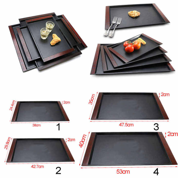 Set%20of%204%20pcs%20Plastic%20Fast%20Food%20Tray%20Restaurant%20Serving%20Trays%20For%20Tea%20Cake%20Kitchen%20Bar%20Dinnerware%20European%20Hotel%20Long%20Plate%20Black%20-%20Image%206