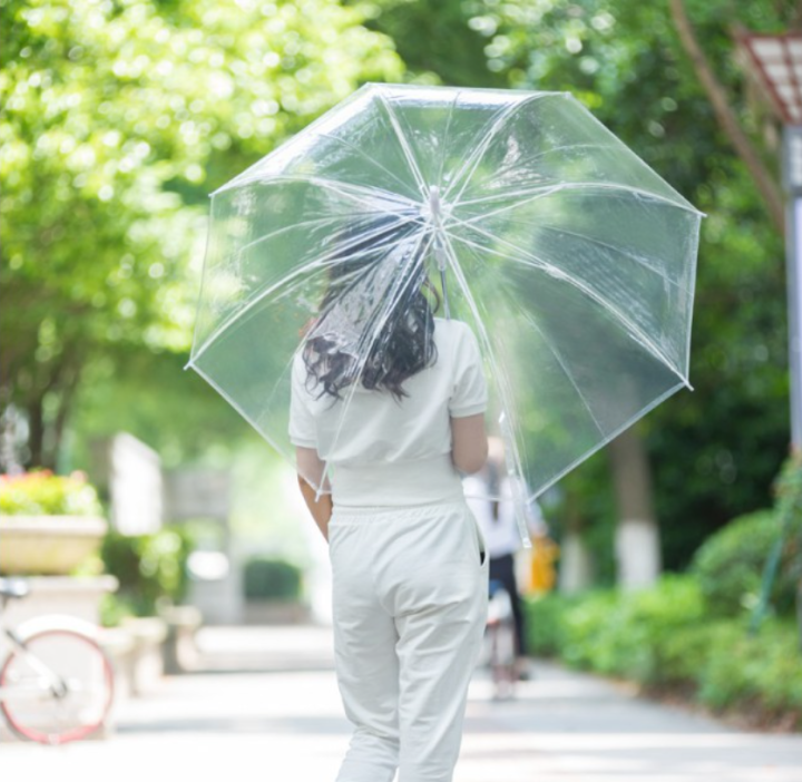Portable Transparent Clear Umbrella - Japanese Style, Compact Design, Unisex
