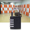 80*43*14mm Heavy Duty 4 Dial Digit Combination Lock Weatherproof Security Padlock Outdoor Gym Safely Code Lock Black . 