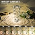 Large Crystal Lamp Rose Light - Crystal Diamond Lamp 16 Colors Changing with Remote Control - Home Decor Touch Control Lamp Fancy Table Lamps for Home Decoration and Gifts. 