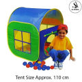Play House Tent Series For Kids - Foldable With 2 Support Sticks - Balls Not Included - Size Approx. 110cm - Random Color. 