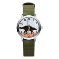 Fashion Cartoon Cute Dinosaur Style Children's Wrist Watches Kids Student Girls Boys Quartz Nylon Strap Clock JA51. 