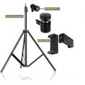 7 Feet Tripod Stand with 360 Rotatable Ball Head & Good Quality Mobile Holder Tripod Stand for Mobile Dslr Camera Ring Light Studio Light. 
