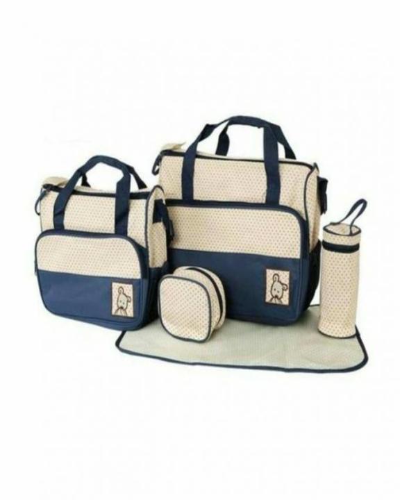 Baby Diaper Bag Set 5 Pieces - Navy Blue