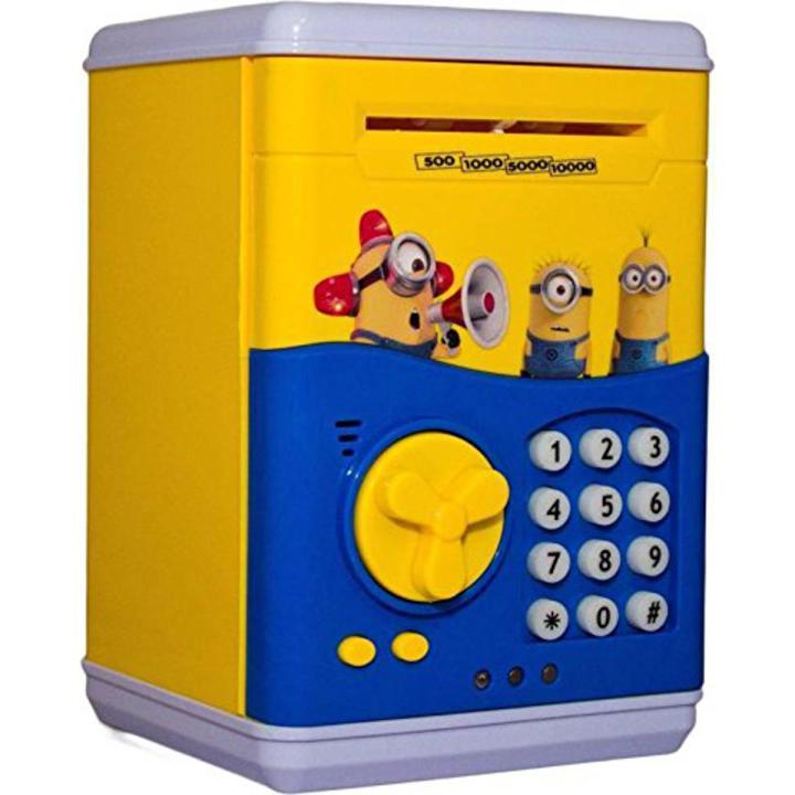 Kids Money Safe Saving Box Piggy Bank Password Protected ATM Machine