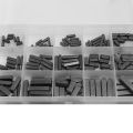 140Pcs Key Stock Assortment 10mm x12mmx 16mm x20mm x25mm x30mm Key Stock Keystock Round Ended Feather Key Parallel Drive Shaft Keys Set. 