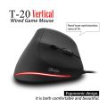 ZELOTES T20 Wired Vertical Optical Mouse 6 Buttons Gaming Mice for PC Computer. 