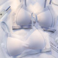 Women Seamless Latex Underwear Summer Thin Wireless Lingerie Push Up Sports Vest Bra. 