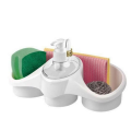 High-Quality New Sponge Holder And Soap Dispenser Sink Organizer Dish Washing Tool. 