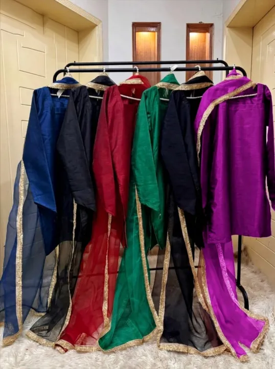 Elegant%20Silk%20Shirt%20Dupatta%20&%20Gharara%20for%20Women%20Wedding%203pcs%20-%20Image%204