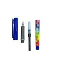 PIANO Fountain Pen 555 - Easy Grip, Iridium Nib, Large ink Storage - Pack of 6 Fountain Pens. 