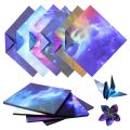 OUMERY 200 Sheets Galaxy Space Stars Pattern Origami Paper, Double Sided Colored Origami Paper for Arts Crafts (6X6inch). 
