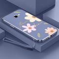 Flower Style Casing for Samsung Galaxy J4 Plus 2018 J4+ J415 2022 New Design Square Shape Phone Case Soft Plating Case Cover with Free Lanyard. 