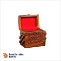 Wooden Hand Carved Jewellery Box For Girls Floral Design Sheesham Wooden Tralli Jewellery Box For Women. 