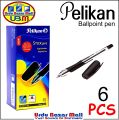 Pelikan Stick Pro Ball Pen - BallPoint Pen Black Pack of 6. 