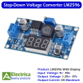 LM2596 3A Step Down Buck Converter Module LM-2596 Voltmeter Display Circuit Lm2596 Digital Buck Converter by Electrica. 