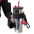 GoBox,710ml Stainless Steel Insulated Shaker Bottle with Straws and Lids - Perfect for Gym, Office, and Travel - BPA Free -. 