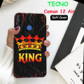 Tecno Camon 12 Air Back Cover Black - King Soft Case For Boys. 