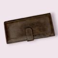 Original Balisi BL02C Men's Leather Bifold Long Wallet with Push Button Closure. 