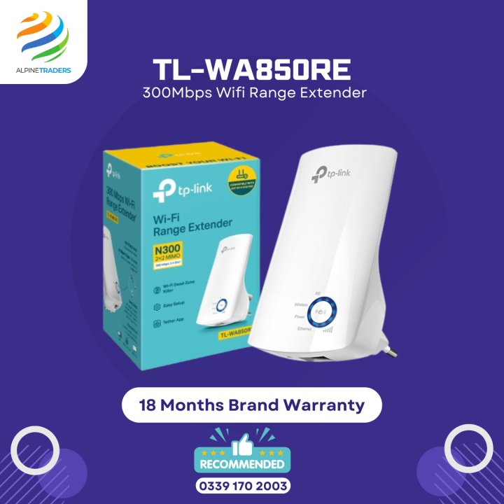 TP-link TL-WA850RE 300Mbps Universal Wi-Fi Range Extender | 18 Months ...