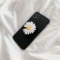 For Tecno Spark Go 2024 Case + Flower Chrysanthemum Support Ring for Fall Prevention for Tecno Spark Go 2024 Back Cover. 