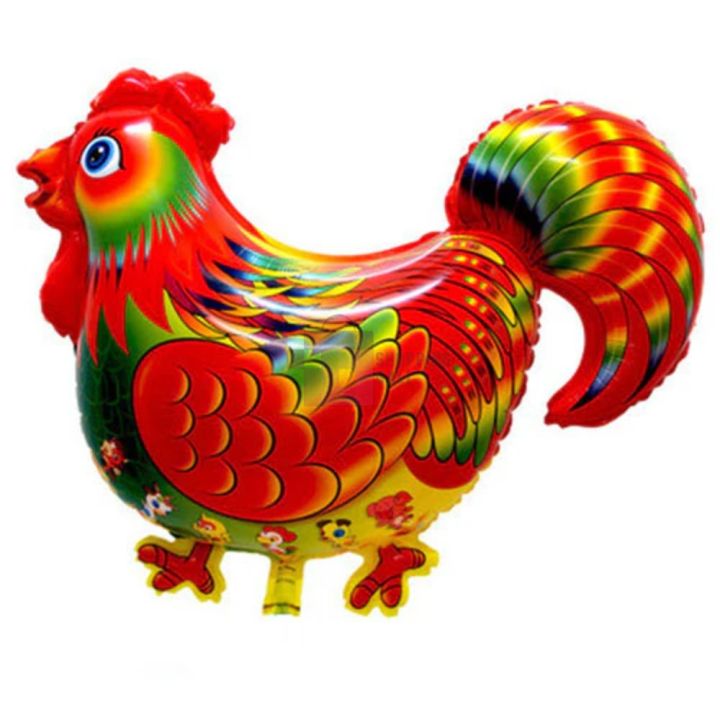 Hen Foil Balloon - 23 Inch x 21 Inch - Jungle Themed Party - Red - Unisex - Pack Of 1